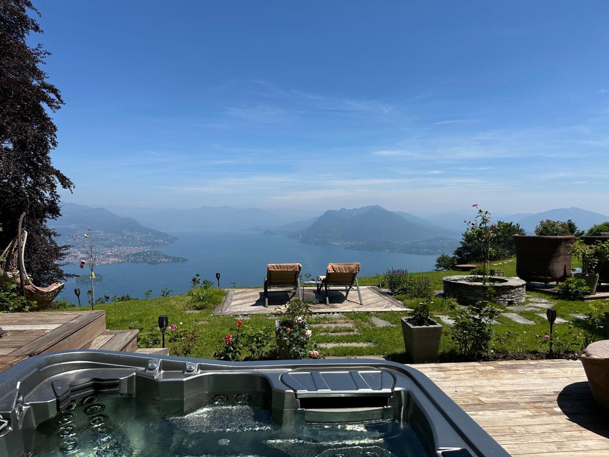 Private Luxury Spa & Silence Retreat With Spectacular View Over The Lake Maggiore สเตรซา ภายนอก รูปภาพ